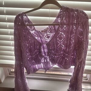Mi.iM Purple Knit Cardigan